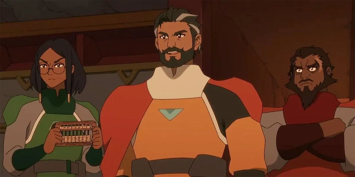 Captain Karthik seated with members of the Order of the White Lotus