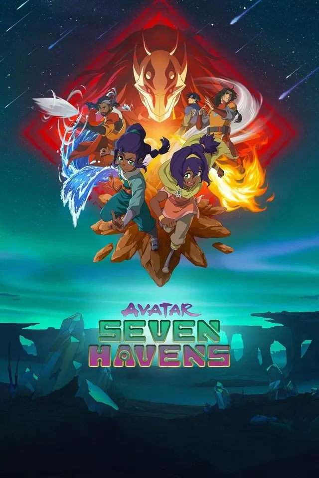 Same official portrait poster without date or Paramount+ branding: Pavi, Nisha, Karthik and Jae, 'New Legends Will Rise' and series logo