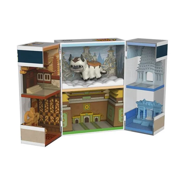 Funko Bitty Pop! Bitty Box 'Four Kingdoms' Avatar playset with Appa and nation-themed rooms, product shot on white