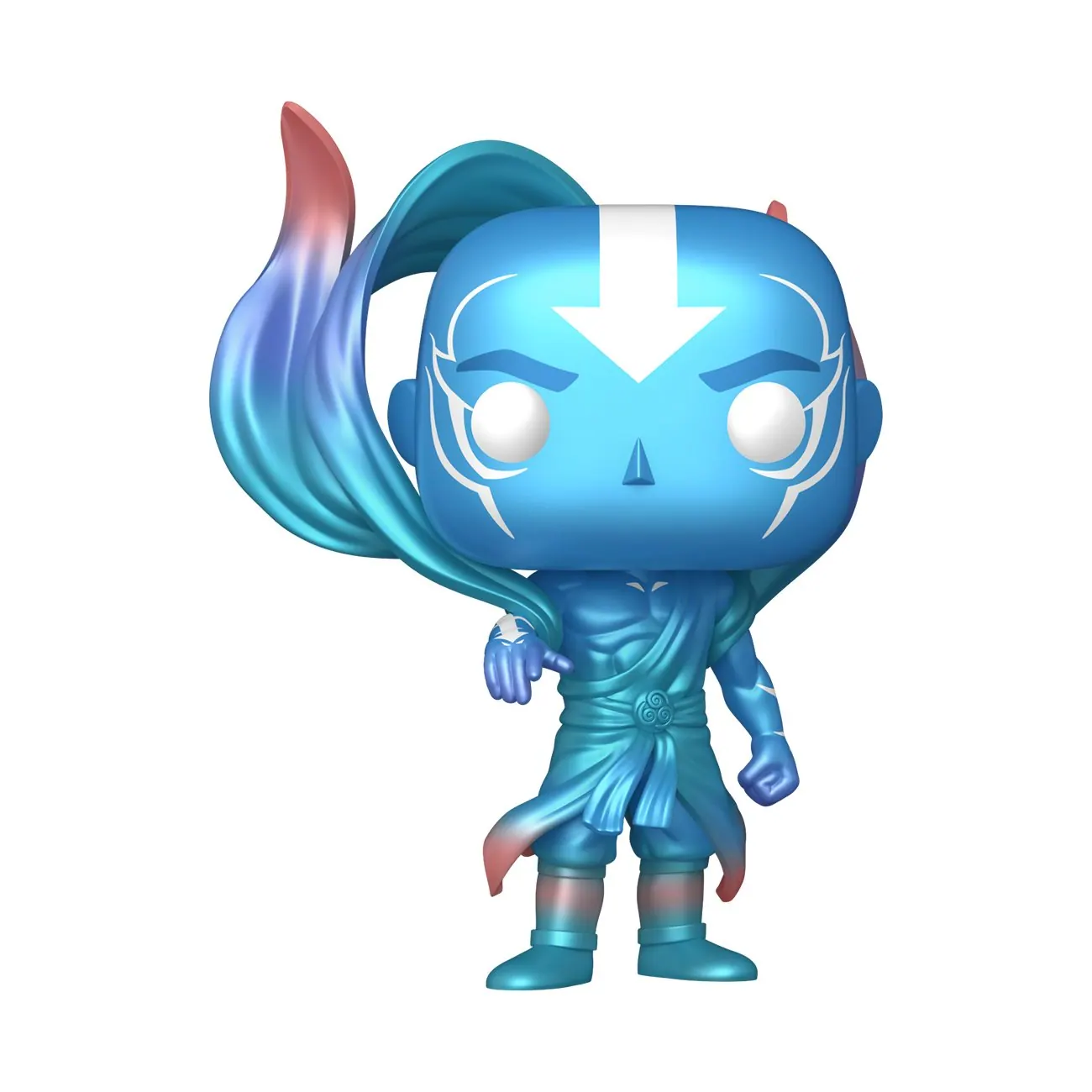 Funko Pop! Aang (Avatar State) vinyl figure from Avatar Aang: The Last Airbender, metallic blue, product shot on white