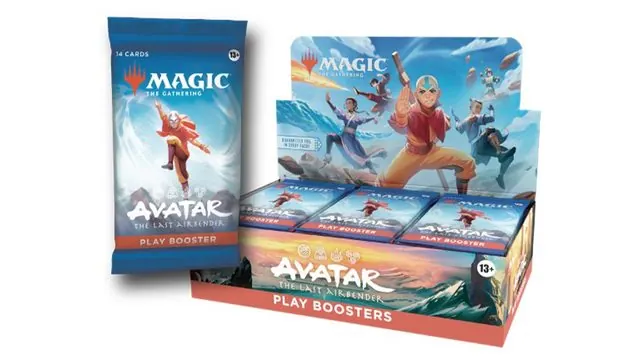 Magic: The Gathering Avatar: The Last Airbender Play Booster pack and booster display box, product shot
