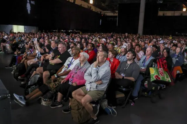 Packed Hall H audience at the first-ever Avatar Legends Hall H panel, SDCC July 23 2026